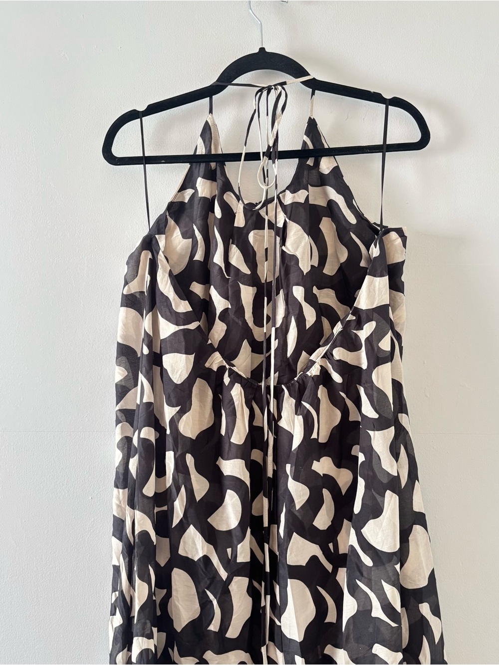 DISSH Silk Blend Halter Maxi Dress Neck Tie Printed Lined Lightweight - Picture 5 of 6